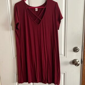 Red Amazon boughten tshirt dress. Size XXl but runs small.